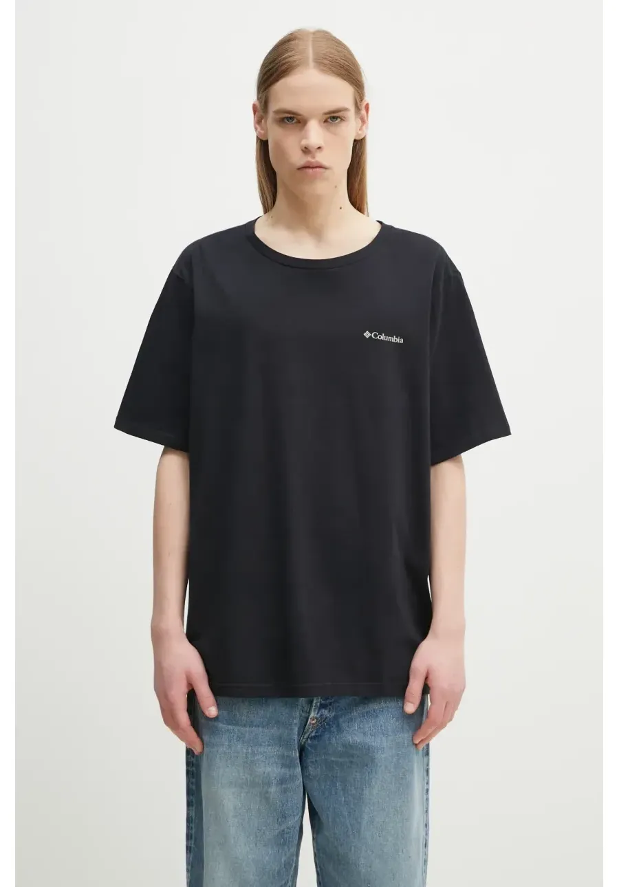 obrazek 1 Columbia t-shirt bawełniany Rapid Ridge Back Graphic męski kolor czarny z nadrukiem 1934824