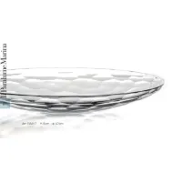 Picture Italian tray hand-cut from polished fume crystal - Il Paralume Marina