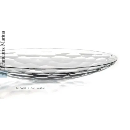 Zdjęcie Włoska taca ręcznie cięta z polerowanego kryształu fume - Il Paralume Marina