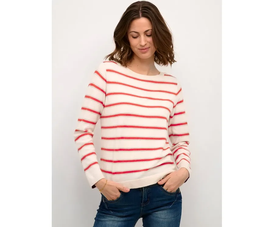 obrazek 1 Cream Sweter Crdela Knit 10611709 Beżowy Regular Fit