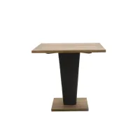Picture Unique square Sentosa dining or outdoor dining table with one leg