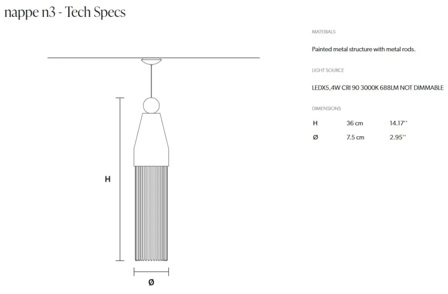 obrazek 2 Innowacyjne oświetlenie - lampa wisząca NAPPE N3