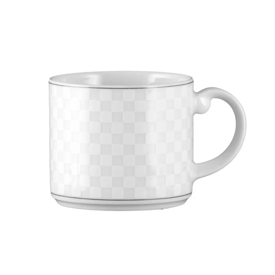 obrazek 1 Luksusowa porcelanowa filiżanka do kawy z nowoczesnym szarym zdobieniem - Seltmann Weiden