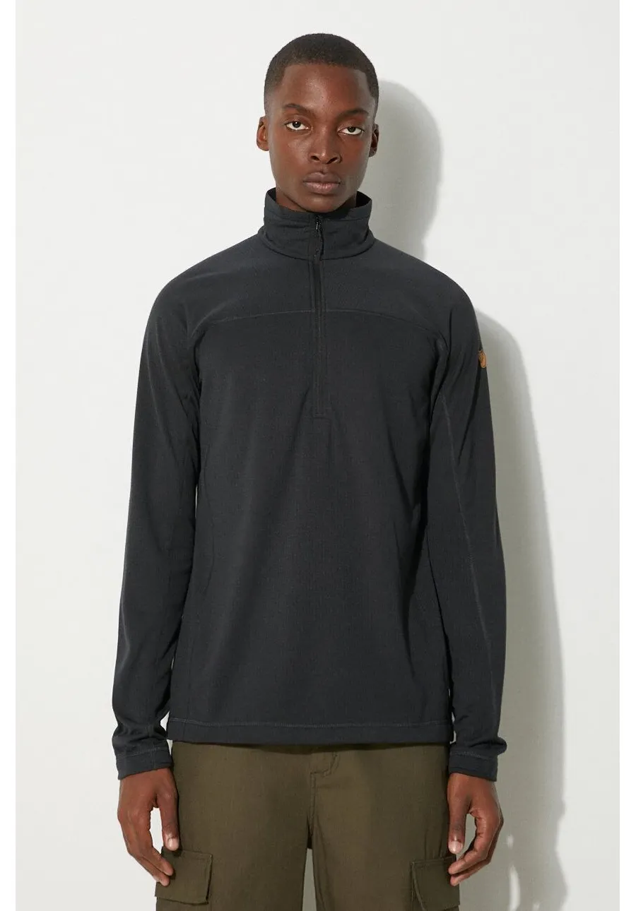 obrazek 1 Fjallraven bluza Abisko Lite Fleece Half Zip męska kolor czarny gładka F87113.550-550