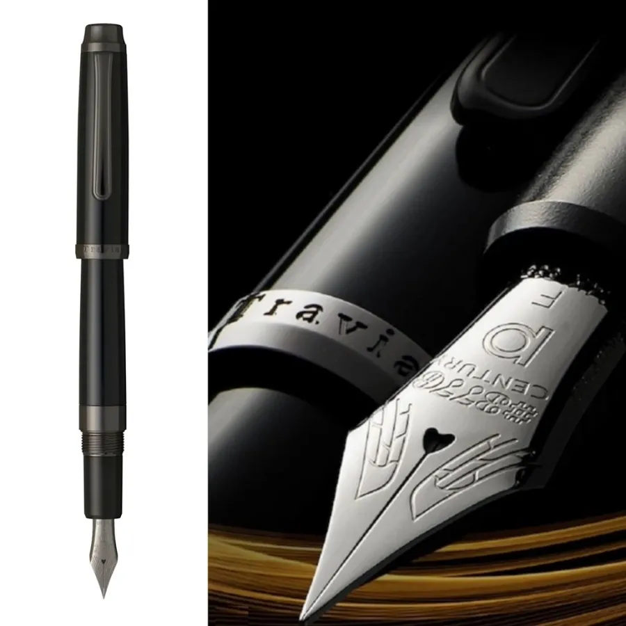 picture 2 Beautiful Platinum 3776 Century TRAVIA fountain pen + book