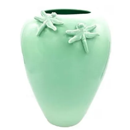 Picture Elegant ceramic vase with dragonflies