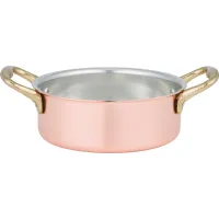 Zdjęcie Mały, płytki rondel z miedzi Ø12cm 2 uchwyty - Gioie di casa - Cu Artigiana