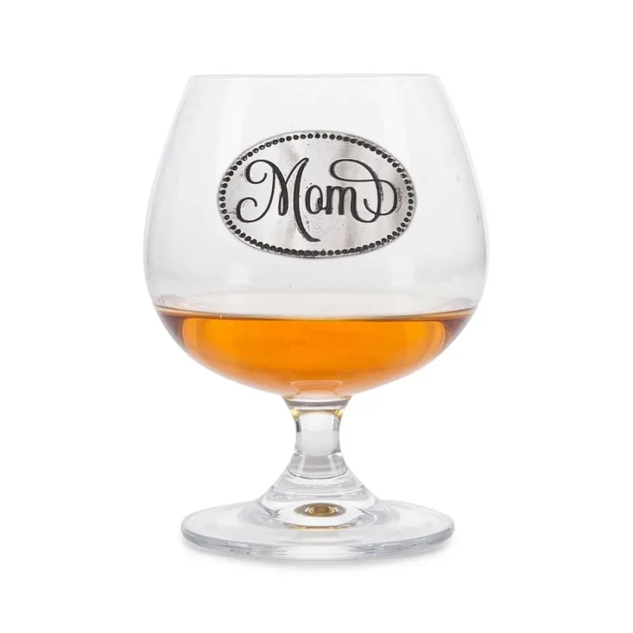 obrazek 1 Prezent dla mamy - kieliszek do brandy z cynowym emblematem z napisem „Mama”