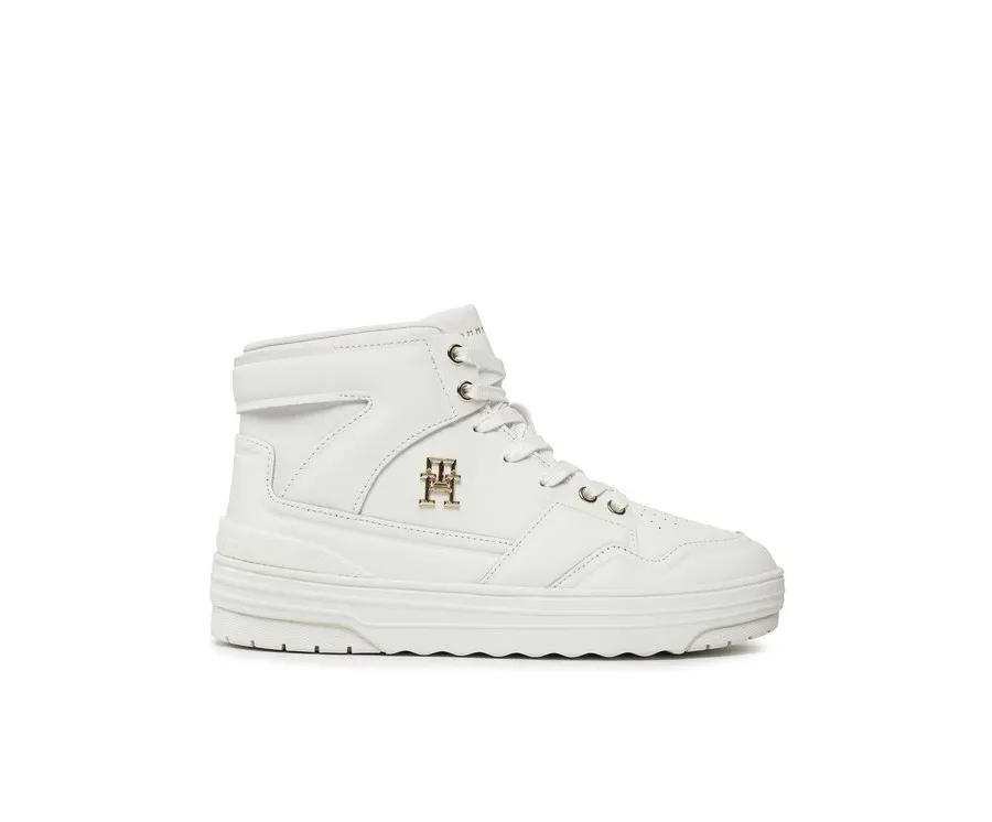 obrazek 1 Tommy Hilfiger Sneakersy Th Basket Hi FW0FW07757 Écru