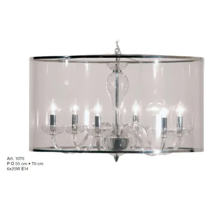 Zdjęcie Oryginalny żyrandol z przezroczystym kloszem - Il Paralume Marina