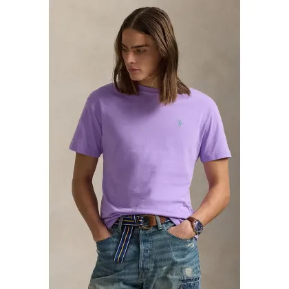 Zdjęcie Polo Ralph Lauren t-shirt bawełniany męski kolor fioletowy gładki 710671438