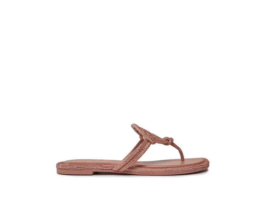 obrazek 1 Tory Burch Japonki Miller Knotted Pave 152177 Różowy