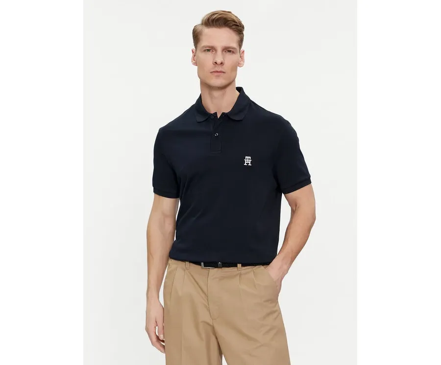 obrazek 1 Tommy Hilfiger Polo Interlock MW0MW34783 Granatowy Regular Fit