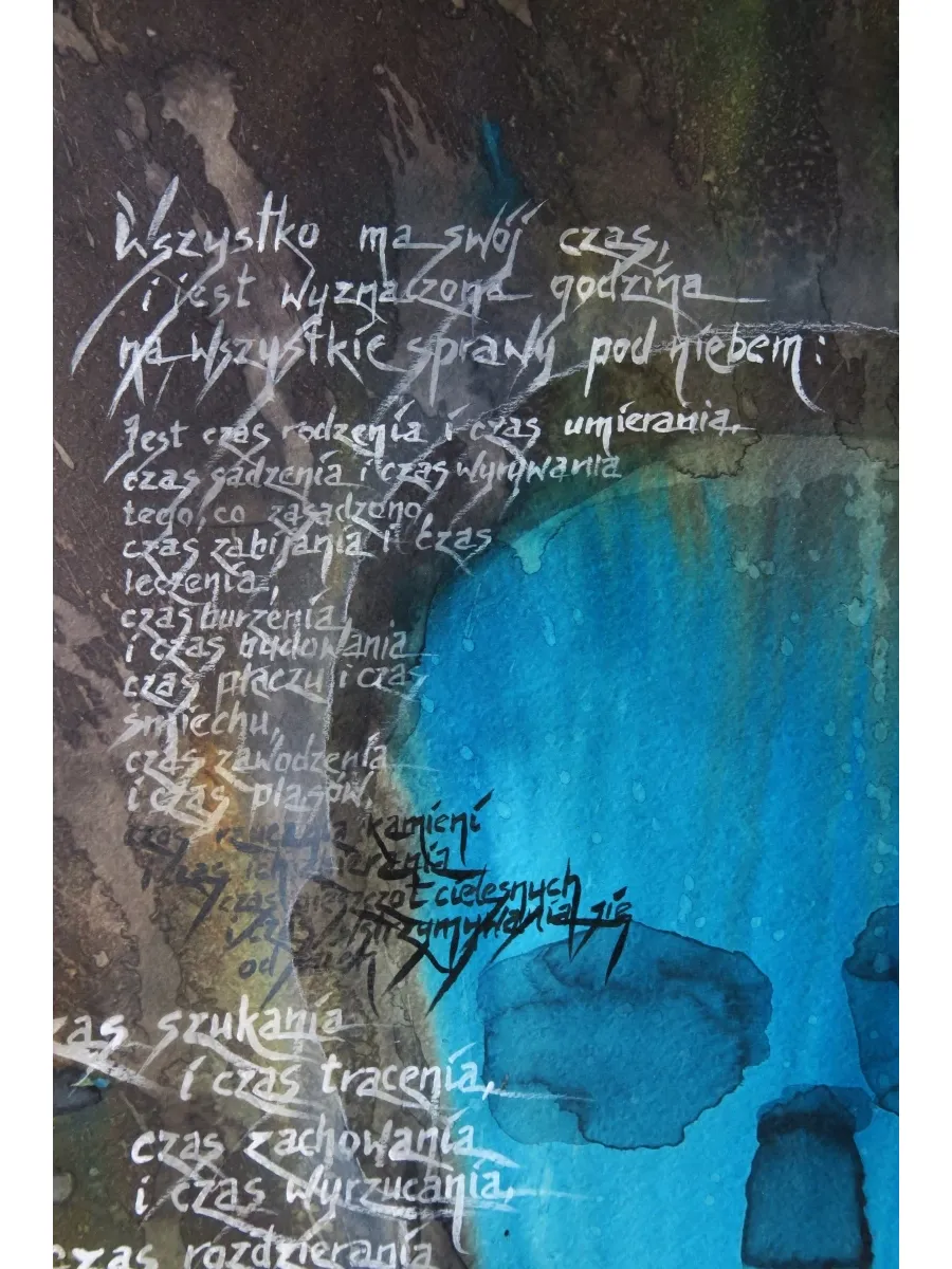 obrazek 2 Obraz - technika mieszana 50 x 70 cm Pionowy Bez oprawy