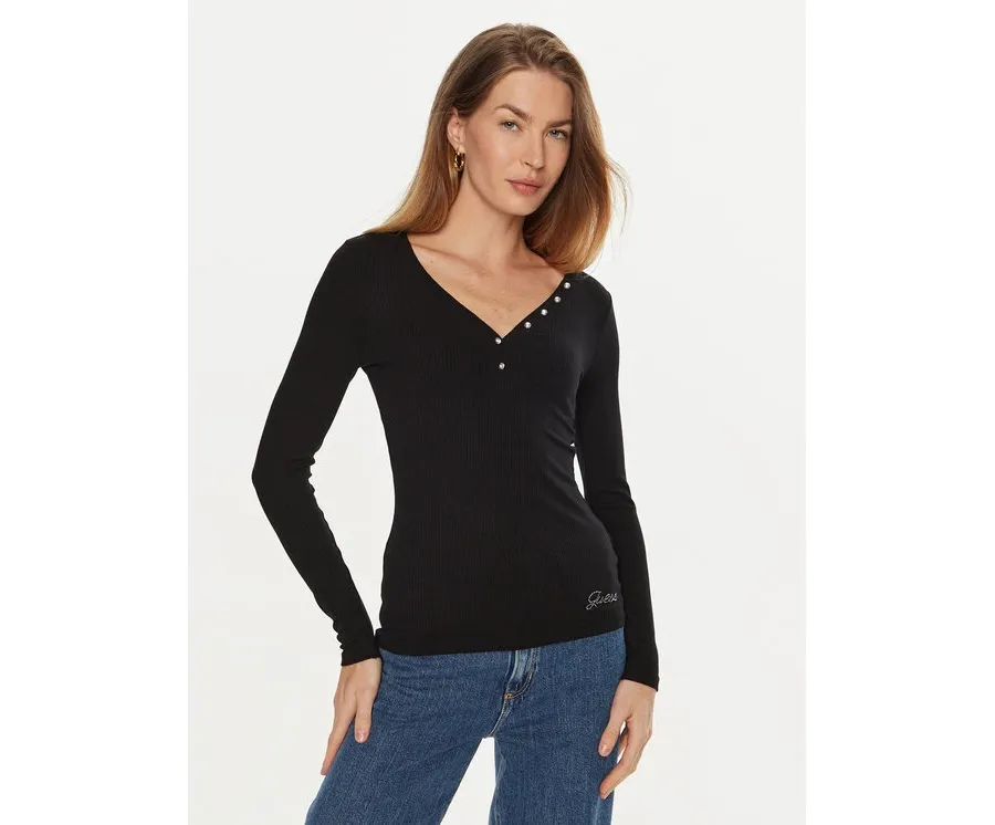 obrazek 1 Guess Bluzka Kyla W4BP51 KBCO2 Czarny Regular Fit