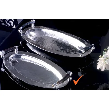 Zdjęcie Stylowa srebrzona taca do kuchni