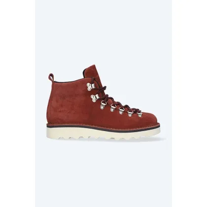 Zdjęcie Fracap botki skórzane MAGNIFICO M120 damskie kolor czerwony na płaskim obcasie MAGNIFICO.M120.D-INDIAN.SUG