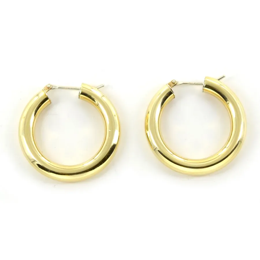 obrazek 3 Włoskie kolczyki koła Campanella z żółtego złota