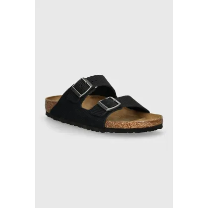 Zdjęcie Birkenstock klapki zamszowe Arizona damskie kolor granatowy 1028205