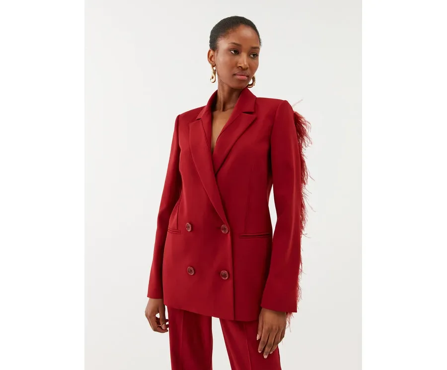 obrazek 1 Patrizia Pepe Marynarka 8S0473/A6F5-R799 Czerwony Regular Fit