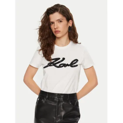 Zdjęcie KARL LAGERFELD T-Shirt A1W17117 Biały Regular Fit