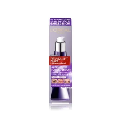 Zdjęcie L'Oréal Paris Revitalift Filler Eye Cream For Face With Hyaluronic Acid Krem pod oczy 30 ml