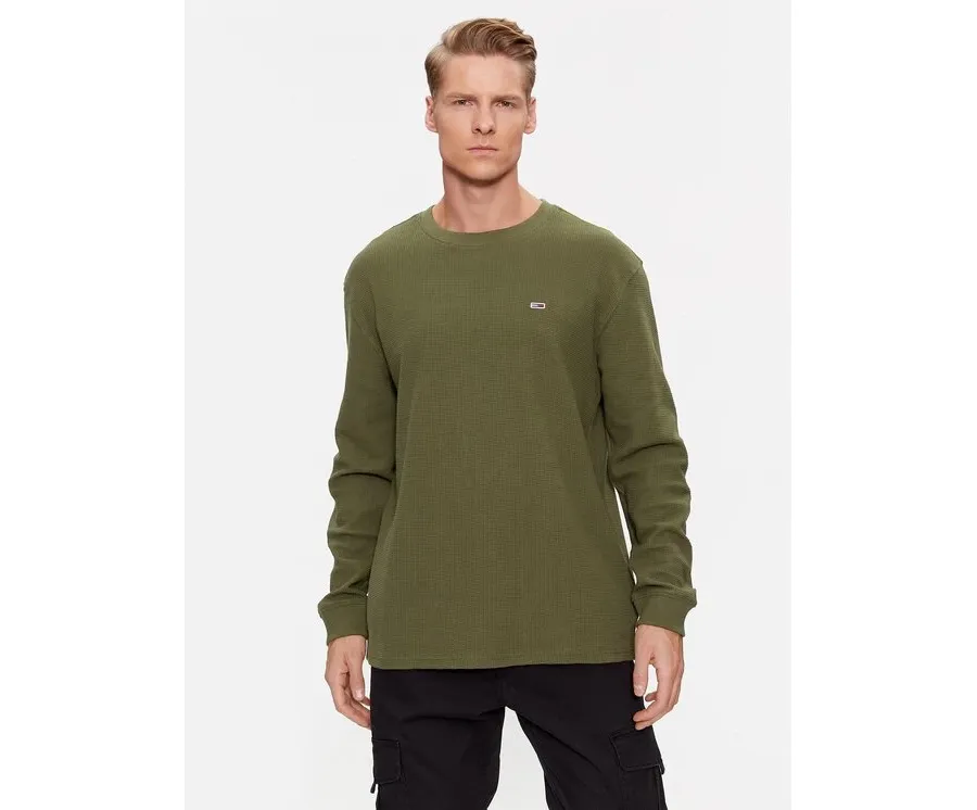 obrazek 1 Tommy Jeans Longsleeve DM0DM15041 Zielony Classic Fit