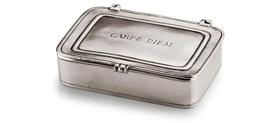 obrazek 1 Pudełeczko na biurko zdobione sentencją Carpe Diem - mniejsza wersja