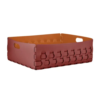 Zdjęcie Klasyczny bordowy kosz Dubai o wymiarach 60x50xH20 cm