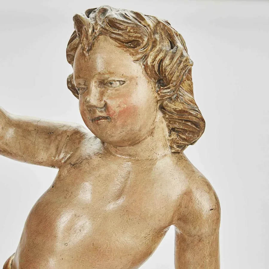 obrazek 4 Antyczna para rzeźbionych figur z XVIII wieku