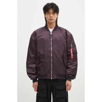 Zdjęcie Alpha Industries kurtka bomber MA-1 CS męski kolor fioletowy przejściowa oversize 136136