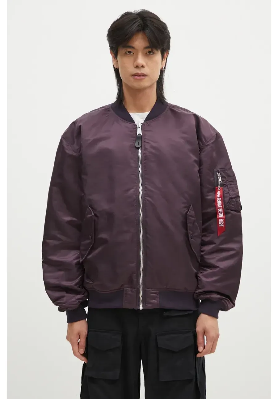 obrazek 1 Alpha Industries kurtka bomber MA-1 CS męski kolor fioletowy przejściowa oversize 136136