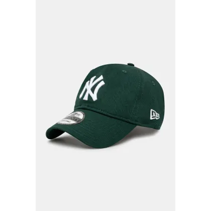 Zdjęcie New Era czapka z daszkiem bawełniana kolor zielony gładka 60471473