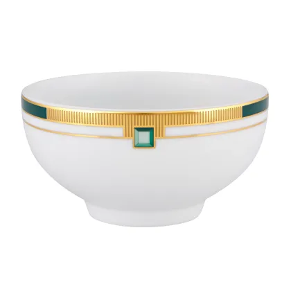 Zdjęcie Biała miska na warzywa z kolekcji Emerald ze złotym wykończeniem - Vista Alegre