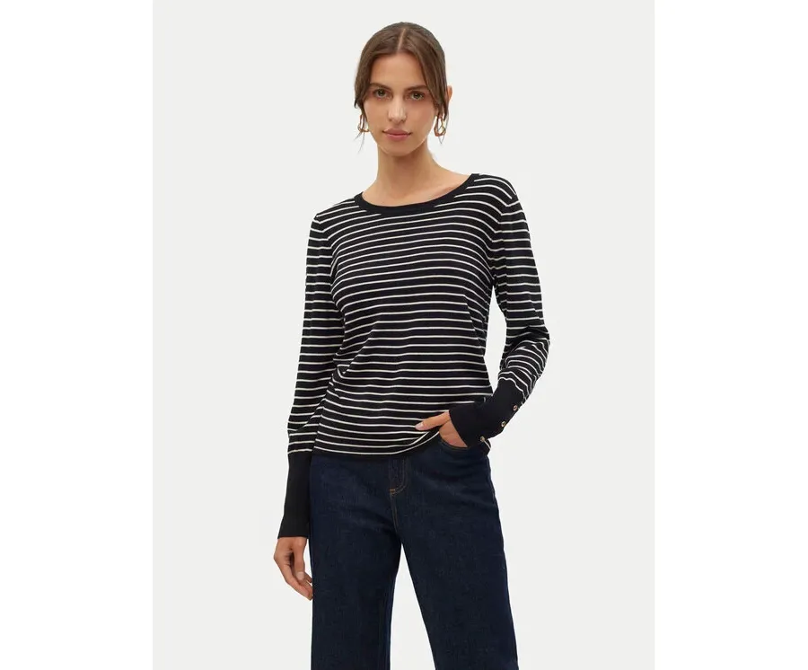 obrazek 1 Vero Moda Sweter Dory 10309308 Czarny Regular Fit