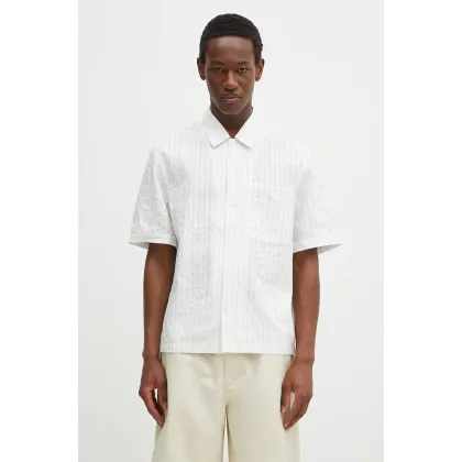 Zdjęcie Axel Arigato koszula bawełniana Lido Striped Shirt męska kolor beżowy relaxed z kołnierzykiem klasycznym A2908002