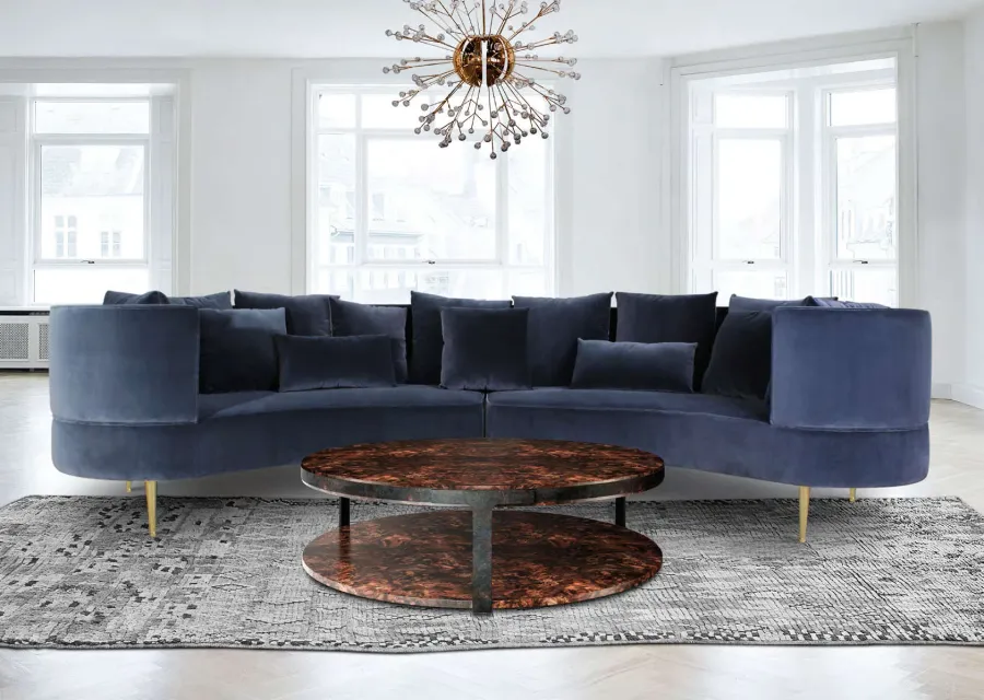 picture 6 Stylish sofa with velvet cushions - Ottiu