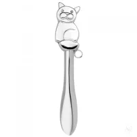 Picture Silver cat-shaped rattle for babies – Zaramella Argenti