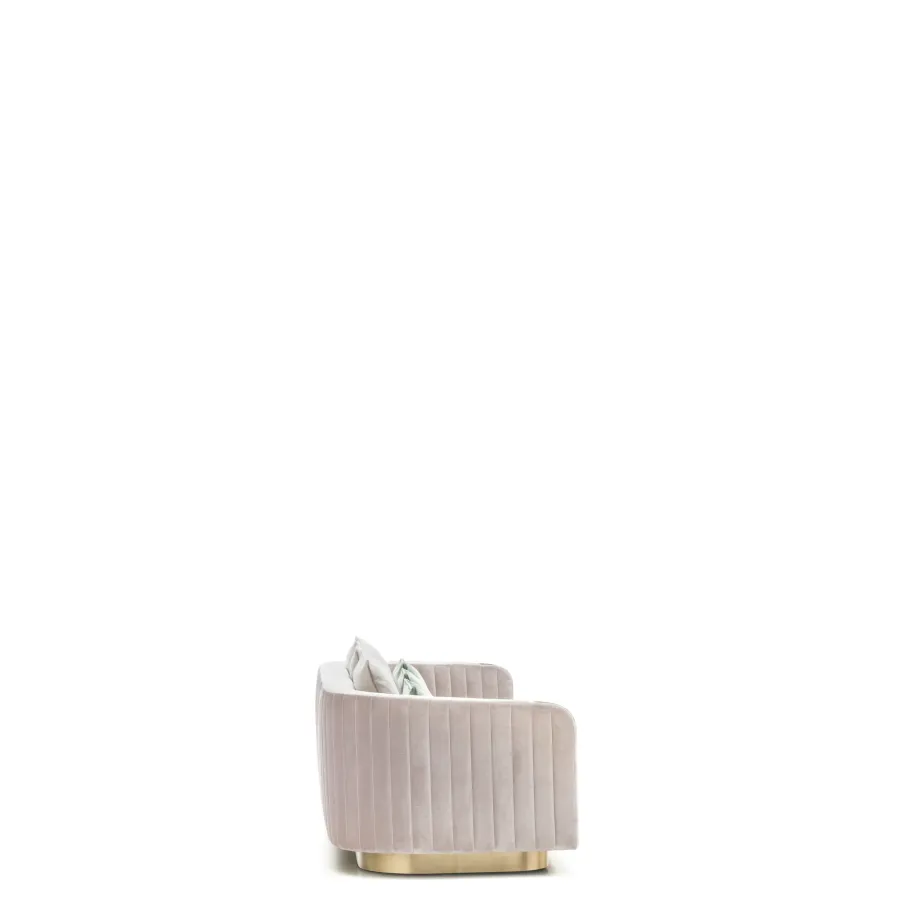 obrazek 3 Włoska 3 osobowa tapicerowana aksamitem sofa do salonu – Arcahorn