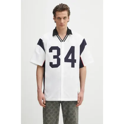 Zdjęcie AMBUSH koszula bawełniana Sports Designed Shirt męskie kolor biały relaxed z kołnierzykiem klasycznym 12115310