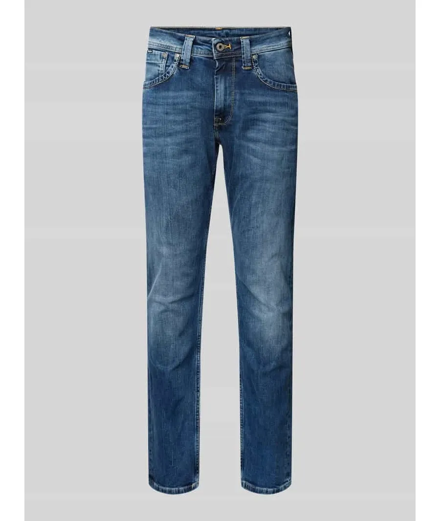 obrazek 1 Jeansy o kroju regular fit z 5 kieszeniami model ‘Cash’