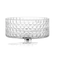 Picture Italian washbasin in hand-cut crystal with three-dimensional circle pattern for the bathroom - Il Paralume Marina