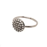 Picture A striking ring with a central zircon eyelet