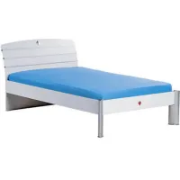 Picture Comfortable bed with aluminum accessories for a youth bedroom - Cilek