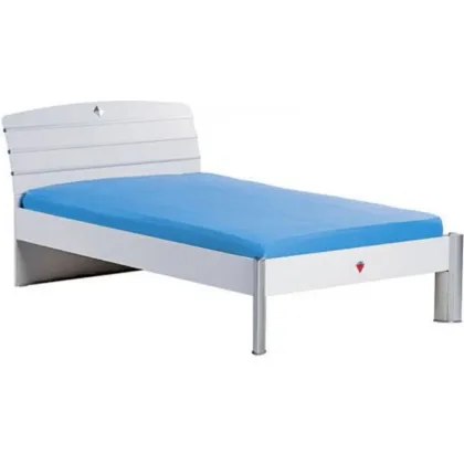 Zdjęcie Komfortowe łóżko z aluminiowymi dodatkami do sypialni młodzieżowej - Cilek