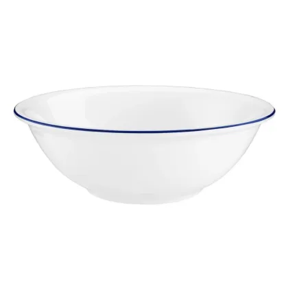 Picture White large porcelain bowl 20 cm with blue rim - Seltmann Weiden