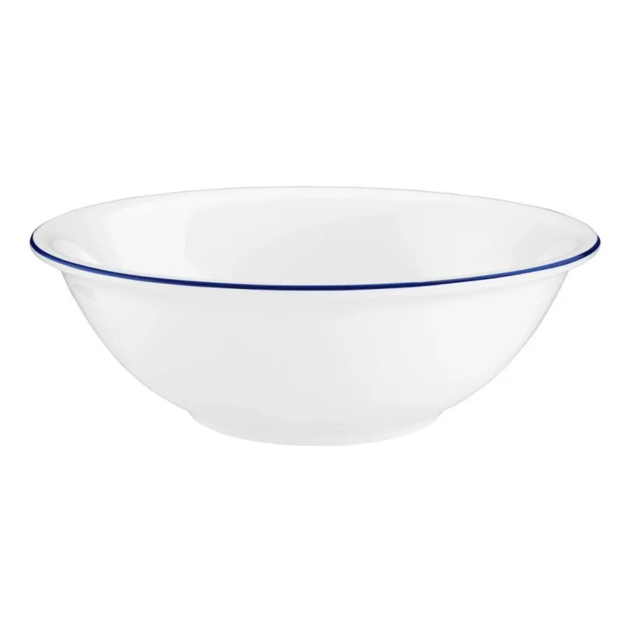 obrazek 1 Biała duża porcelanowa miska 20 cm z niebieską obwódką - Seltmann Weiden
