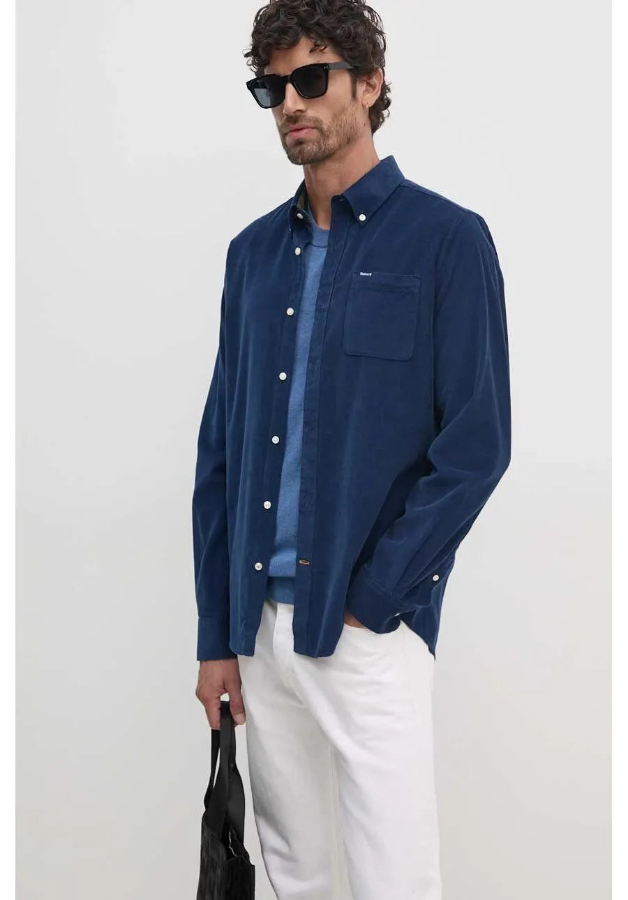 obrazek 1 Barbour koszula bawełniana męska kolor granatowy regular z kołnierzykiem button-down