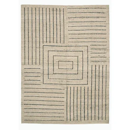 Zdjęcie Beżowy prostokątny dywan wykonany z wełny - Sartori Rugs