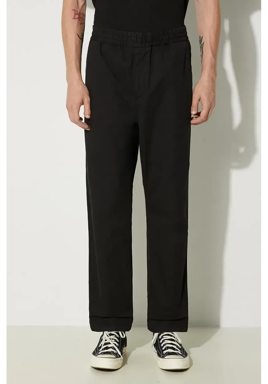 obrazek 1 Carhartt WIP spodnie bawełniane Flint Pant kolor czarny proste I029919.BLACK-BLACK
